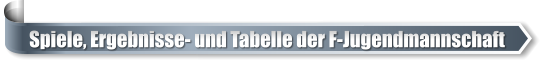 Spiele, Ergebnisse- und Tabelle der F-Jugendmannschaft